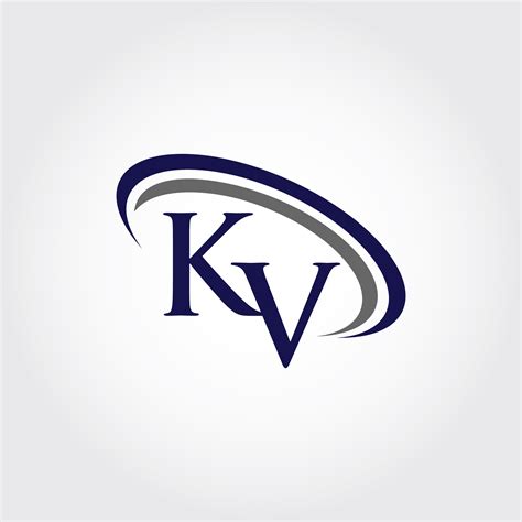 Monogram KV Logo design By Vectorseller | TheHungryJPEG