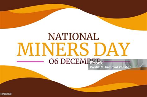 National Miners Day Banner In Traditional Border Design With Typography On The White Background ...