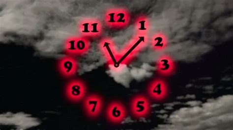 Neon time running on clock animation wit... | Stock Video | Pond5