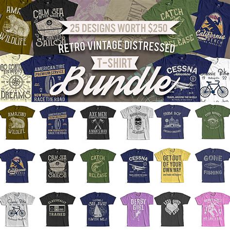 25 Retro Vintage T-Shirt Designs | Free download