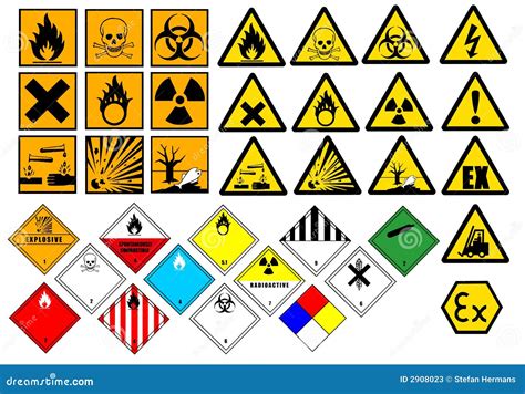 Chemical symbols stock vector. Illustration of biohazard - 2908023