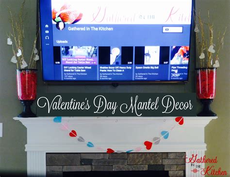 Valentine's Day Mantel Decor | Gathered in the Kitchen