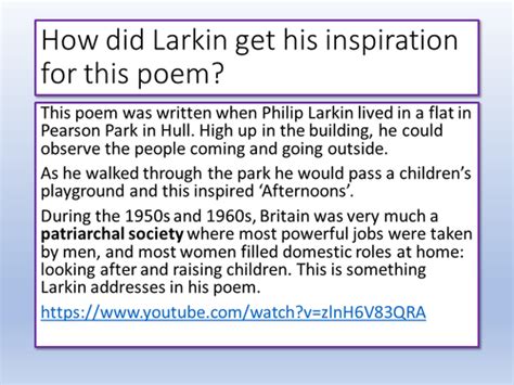 Afternoons Philip Larkin | Teaching Resources