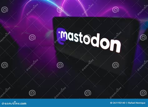 November 12, 2022, Brazil. in this Photo Illustration, the Social Media Platform, Mastodon Logo ...