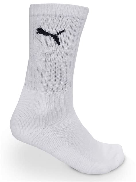 Puma Sport Crew Three Pack Socks in White for Men | Lyst