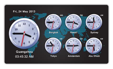 Elegant World Clock Widget Mini for xwidget (HOT) by Jimking on DeviantArt