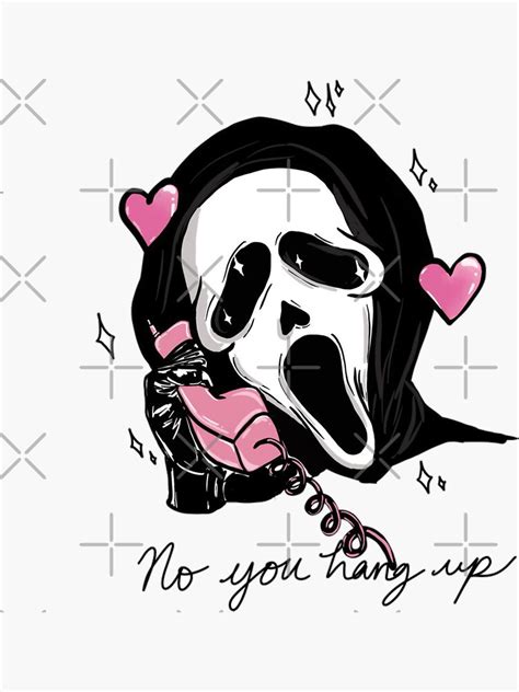 "Ghostface Calling Halloween Funny, Scream You Hang Up Essential T-Shirt" Sticker for Sale by ...