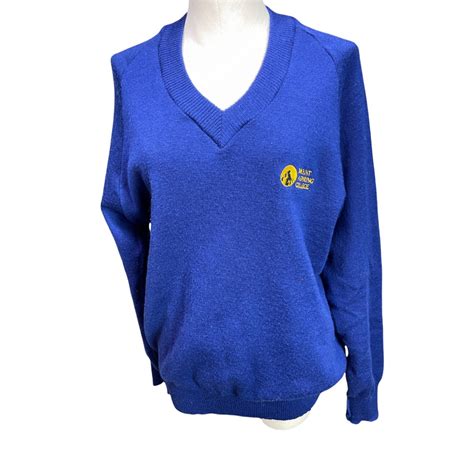 Other VTG Royal Blue Mount Aspiring College Wool V-Neck Sweater | Grailed