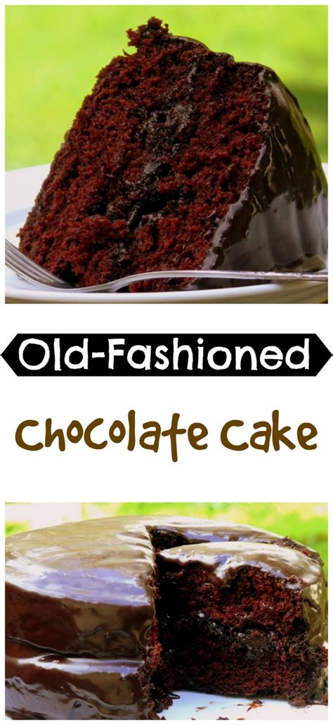 Old-Fashioned Chocolate Cake with Glossy Chocolate Icing