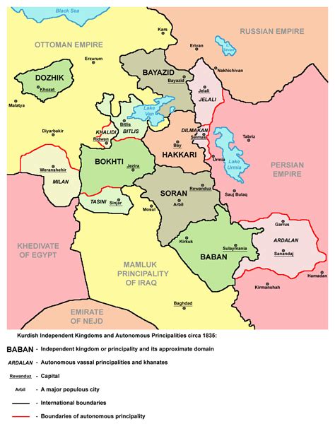 armenian and kurdish_states_1835. | Historical maps, Map, Kurdistan