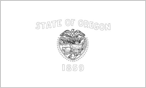 Oregon flag coloring - country flags