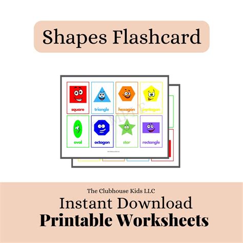 Color and Shape Flashcards Printable Learning Shapes and Colors Busy ...