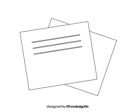 Sticky notes black and white clipart free download