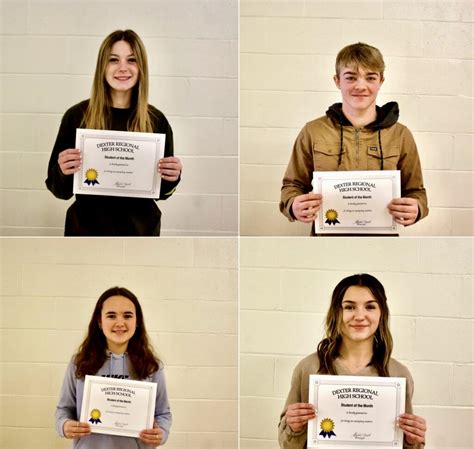 Dexter Regional High School December Students of the Month ...