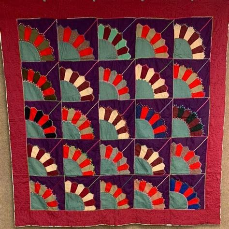 Antique PA c 1900 Amish Mennonite FANs Quilt Jewel Tones Wools | eBay in 2021 | Quilts, Antique ...