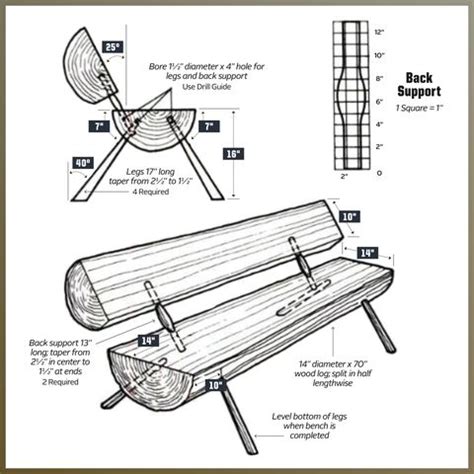 How to Build a Natural Wood Log Bench - DIY Log Bench Plans