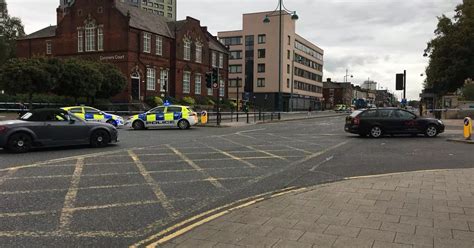 Armed police at incident on A6 outside Stockport College - Manchester ...