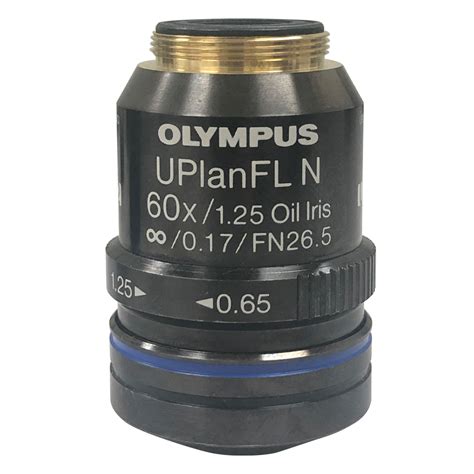 Olympus Microscope Objective Lens UPlanFL N 60x/1.25 Oil Iris - IMEB Inc.