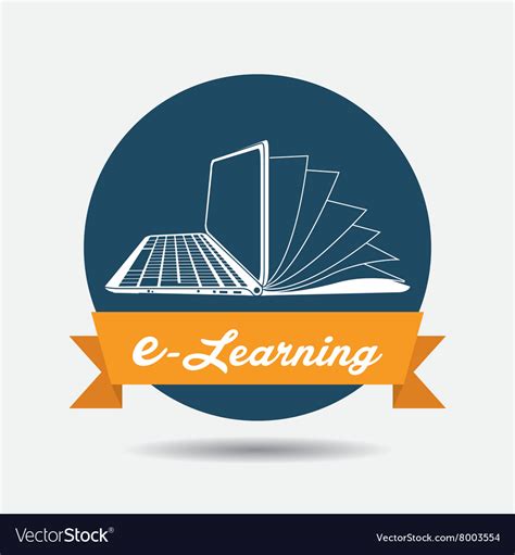 E-learning icon design Royalty Free Vector Image