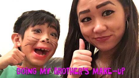 Doing Brother's make up - YouTube