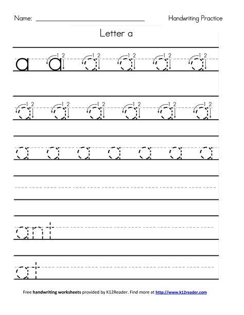 Handwriting Worksheets For Ukg | AlphabetWorksheetsFree.com