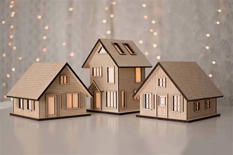 Handmade Wooden Cottage LED Night Light | Gadgetsin