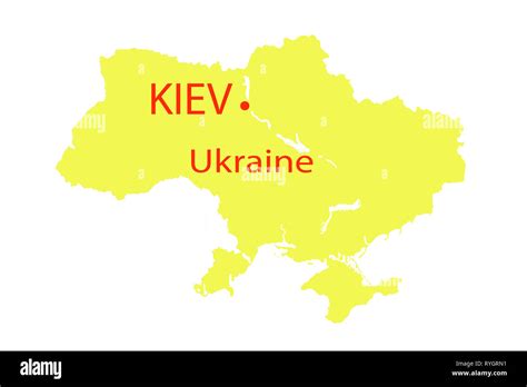 Map view of Kiev, Ukraine on a geographical map of Europe Stock Photo - Alamy