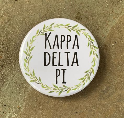 Kappa Delta Pi Button with Green Wreath