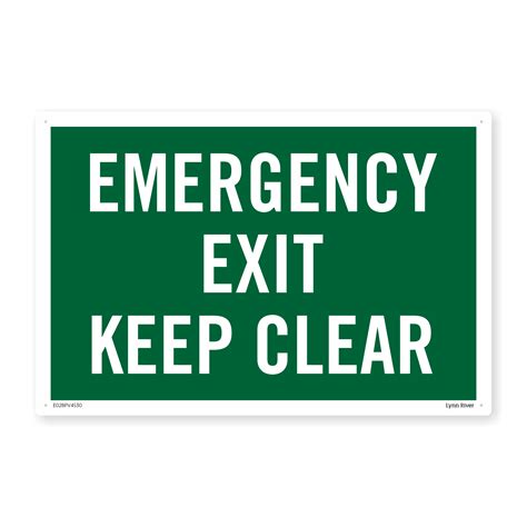 Emergency Emergency Exit Keep Clear Safety Sign | Safe Tradie