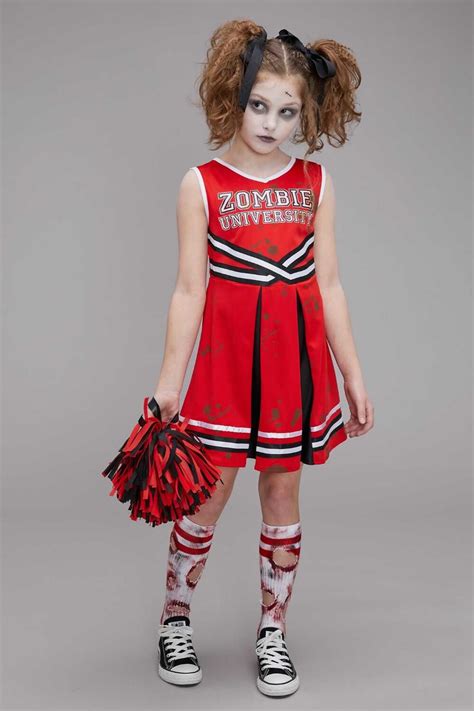 Zombie Cheerleader Costume for Girls | Chasing Fireflies Zombie Cheerleader Halloween Costume ...