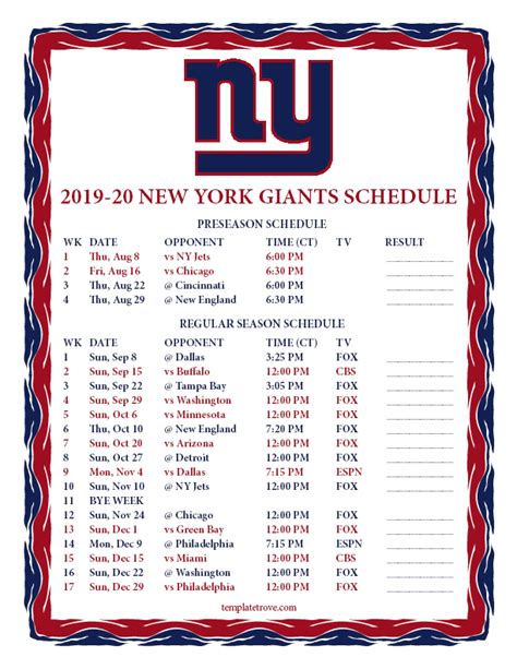 Navigating The 2025 New York Giants Schedule: A Comprehensive Guide ...