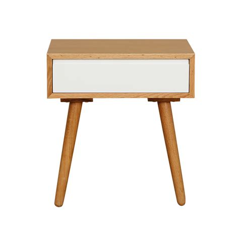 HELSINKI - Bedside table - Natural oak and White lacquer | Furniture & Decoration｜Decosy Vietnam