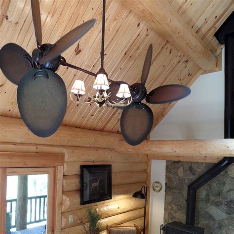 Dual Ceiling Fans With Belt | Shelly Lighting