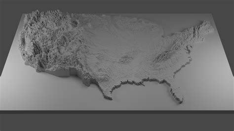 STL file United States Elevation Map 🗺️・3D print design to download・Cults