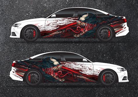 Venom Jaws Car Side Wrap Full Color Graphics Vinyl Livery - Etsy