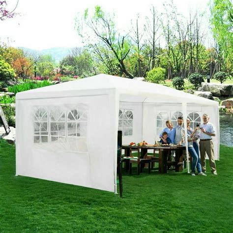 Gymax Outdoor 10'x20' Canopy Tent Heavy Duty Wedding Party Tent W/4 ...