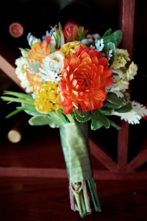 Orange-Dahlia-Wedding-Bouquet - Elizabeth Anne Designs: The Wedding Blog