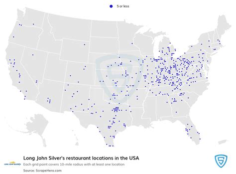 Number of Long John Silver's locations in the USA in 2023 | ScrapeHero