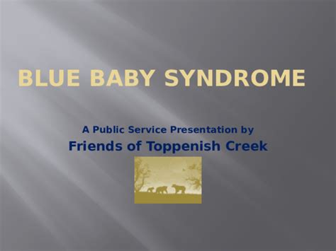 (PPT) Blue Baby Syndrome | sajith Madhuranga - Academia.edu