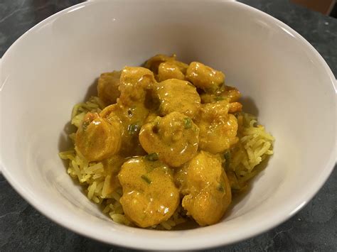 Creamy turmeric Aldi shrimp over golden basmati rice : r/aldi