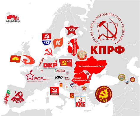 Each European country's Communist Party's emblem. : r/europe