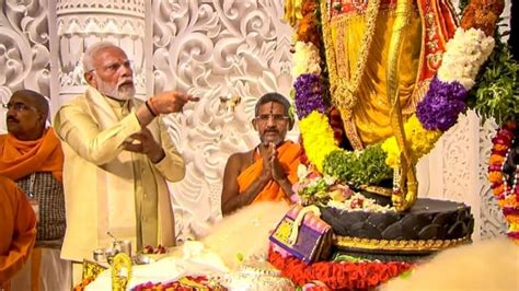 Who joined PM Modi for Ram Lalla idol 'pran pratishtha’ at Ayodhya ...