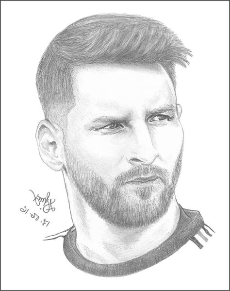 10+ Messi Portrait Drawing | Messi portrait, Messi drawing, Portrait ...