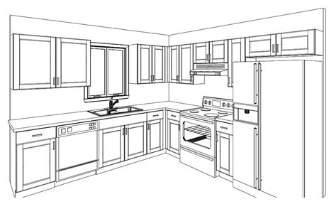 Kitchen Cabinet Sketch at PaintingValley.com | Explore collection of Kitchen Cabinet Sketch