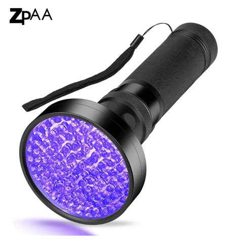 UV Flashlight 100 UV LED 395 400nm Black Light Ultraviolet Blacklight ...