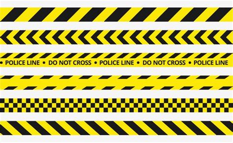 Police Tape PNG Transparent, Vector Yellow Police Tape, Yellow, Cordon ...