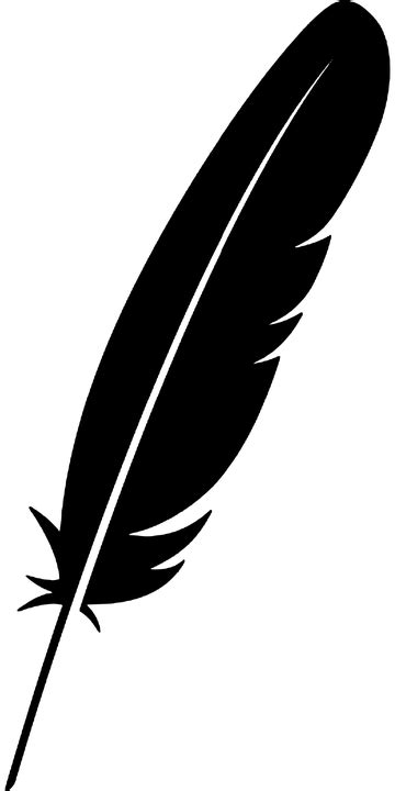 Download Feather, Silhouette, Sticker. Royalty-Free Vector Graphic ...