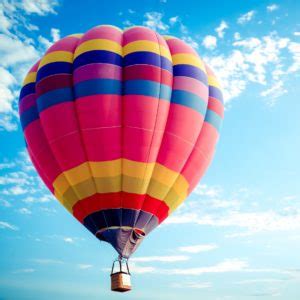 Colorful Hot Air Balloon Floating in the Sky | Real Property Management ...