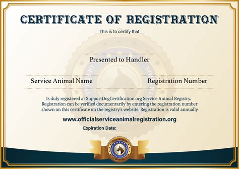 Is There A Certificate For Service Dogs