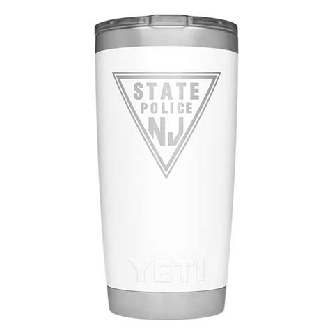 NJSP Patch Yeti Tumbler (White) – Troopers United Foundation